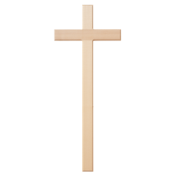 Dřevěný kříž na zeď, světlý - 71 cm