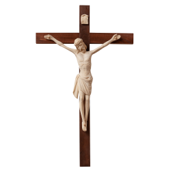 Dřevěný kříž s Ježíšem na zeď - 46/29 cm