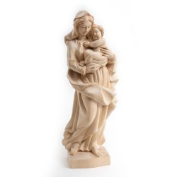 Dřevěná socha Panna Marie s Jezulátkem 34 cm